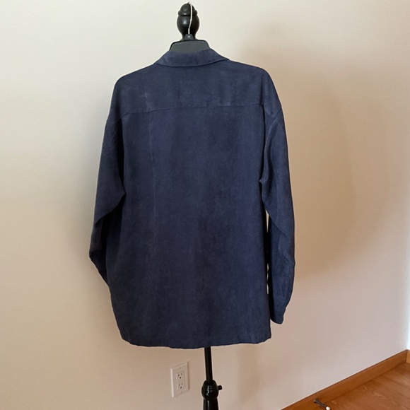 Van Heusen Man’s Dress Shirts soft suede Navy and Gray Size L - Picture 12 of 12